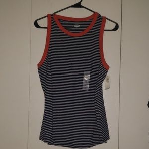 Navy striped tank top